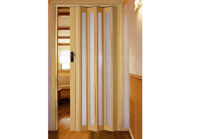 Washable PVC Folding Door Interior , Foldable Toilet Door Moisture Protection