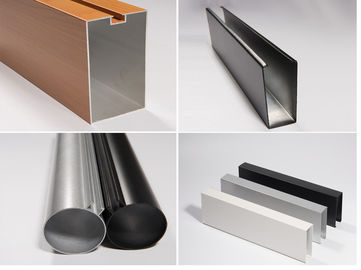 U Shape Colorful Aluminium Ceiling Panel , Chandelier Stick On Ceiling Tiles